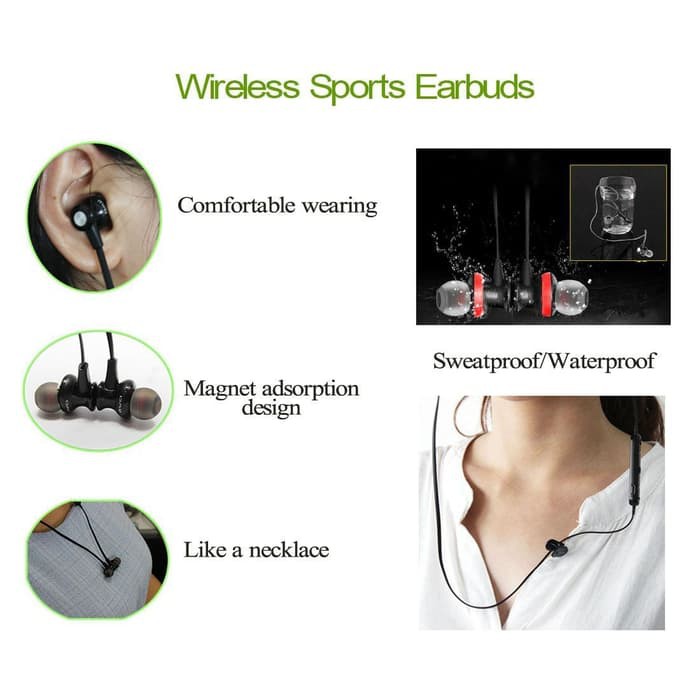 Original Awei A980Bl Bluetooth 4.0 Wireless Sports Earphones With Hand Murah + Gratis Ongkir