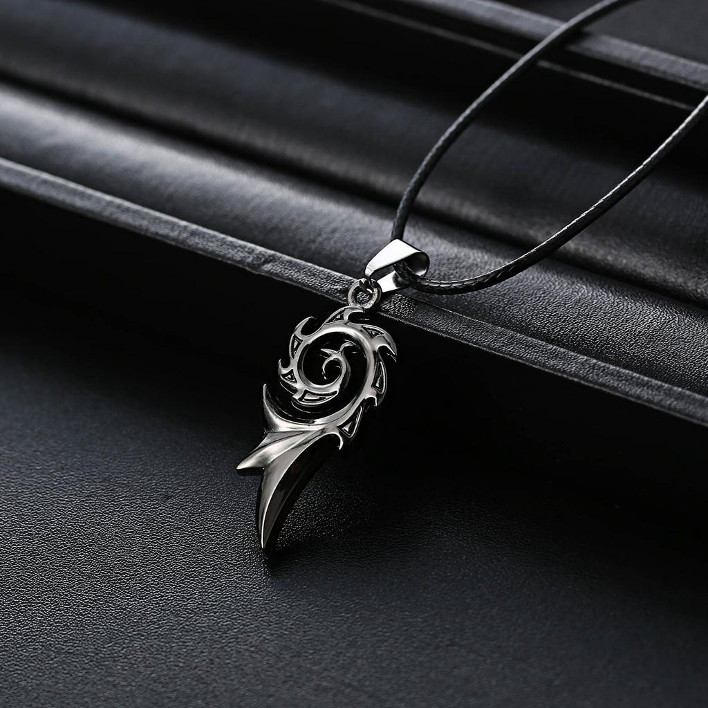 Men Long Stainless Steel Necklace Geometric Personality Pendant Fashion Accessories Jewelry Korean BTS Charm Necklace Factory Wholesale