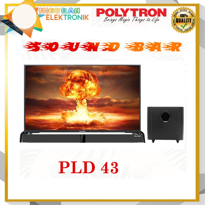 TV LED POLYTRON PLD43B8951 SUBWOOFER SOUND BAR