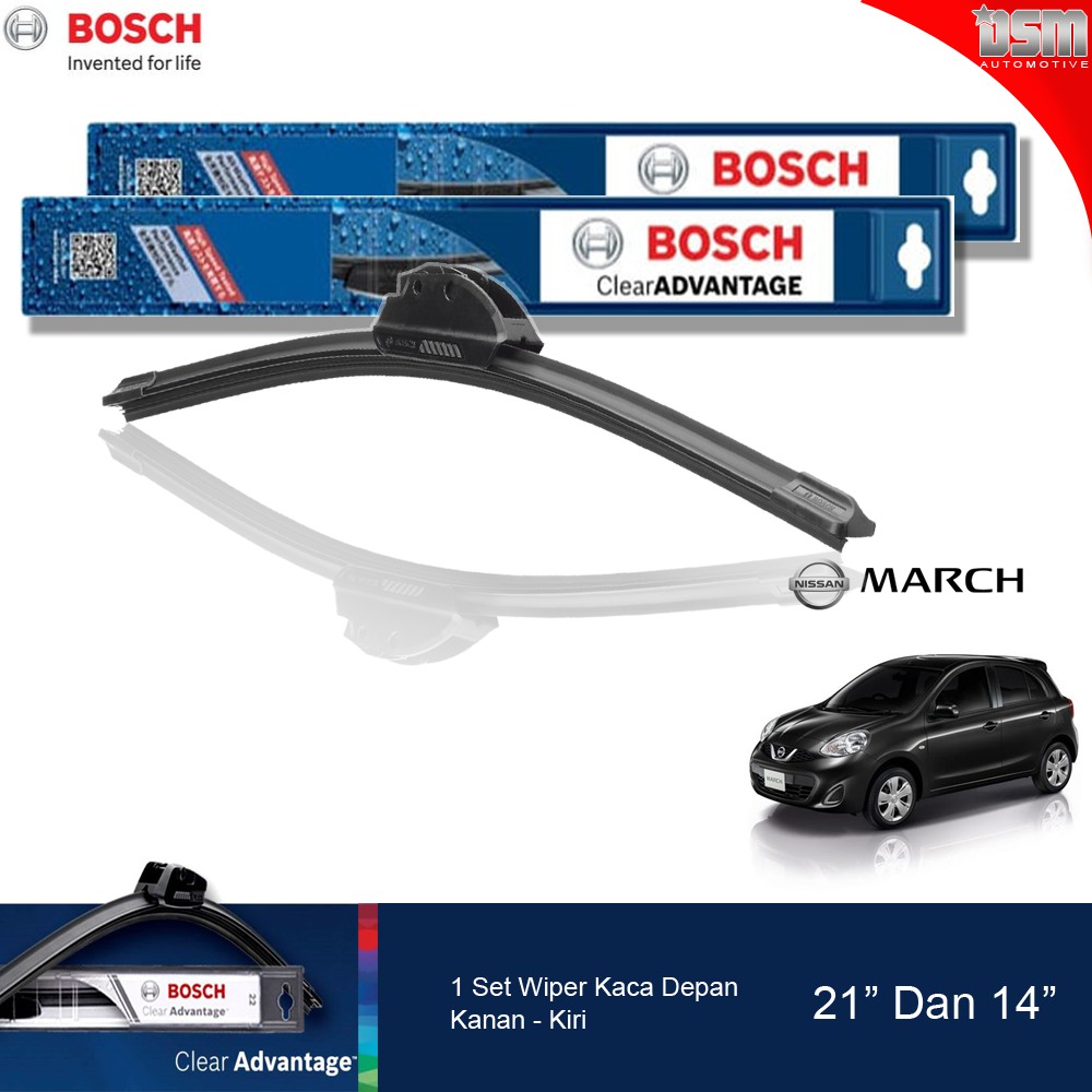 Bosch Clear Advantage Frameless / Wiper Frameless Nissan March 21&quot; dan 14&quot; / Wiper March