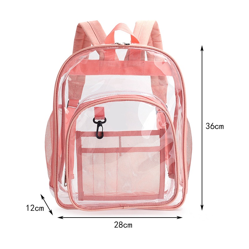 RIA Backpack Tas Ransel Mika Transparant Wanita Pria Remaja Simple Korean Style By Chikoisme NR