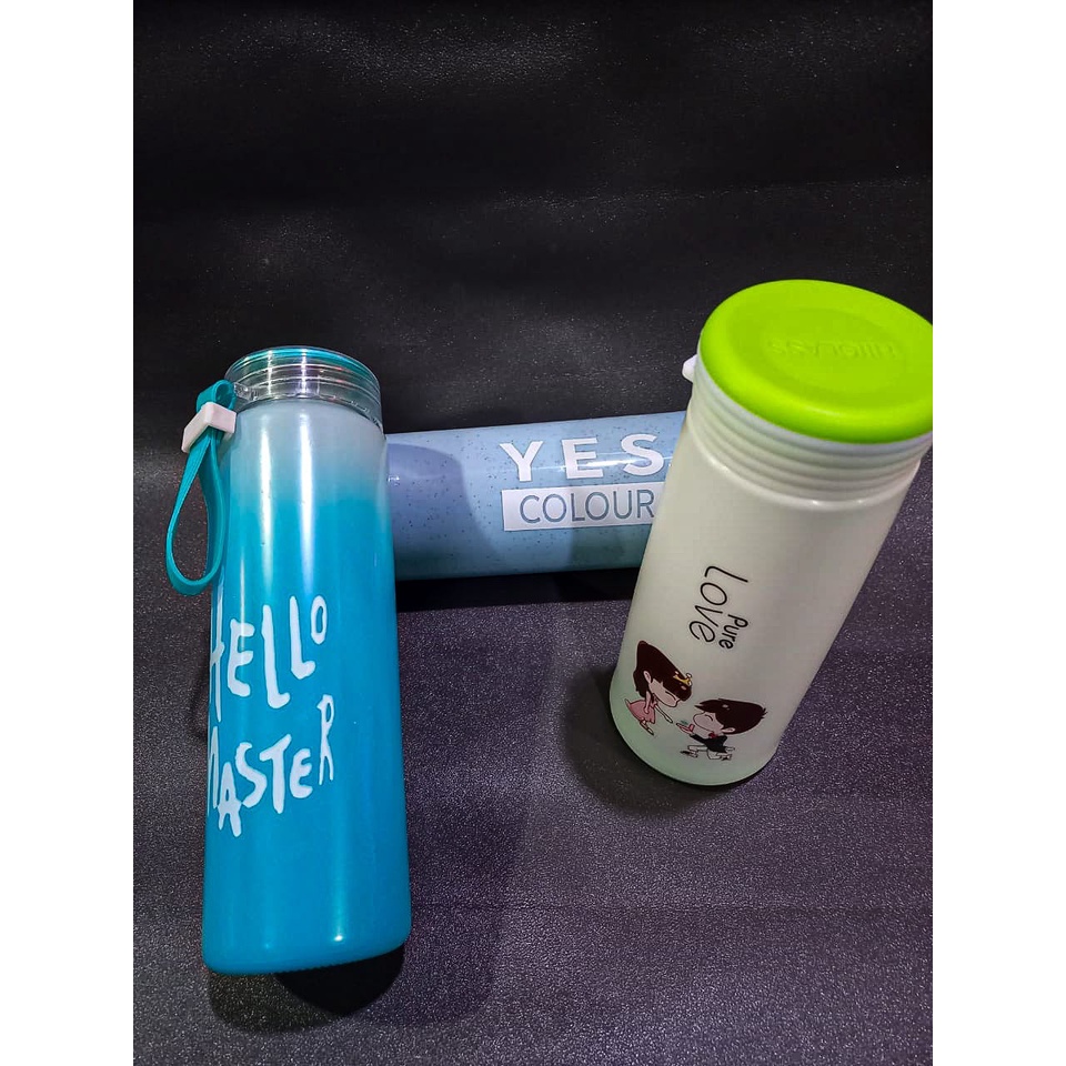 Botol Minum Gelas Kaca Vacumm Flask Nice BPA FREE Botol Aesthetic 400ml