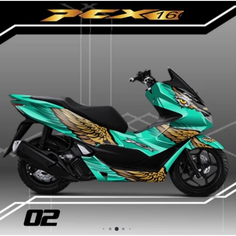 Decal pcx 160 biru tosca/ full body/ decal custom