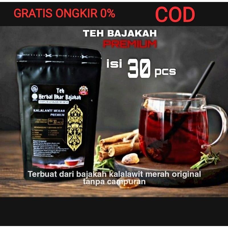 

Teh Bajakah Premium Kalalawit Merah isi 30 kantong teh