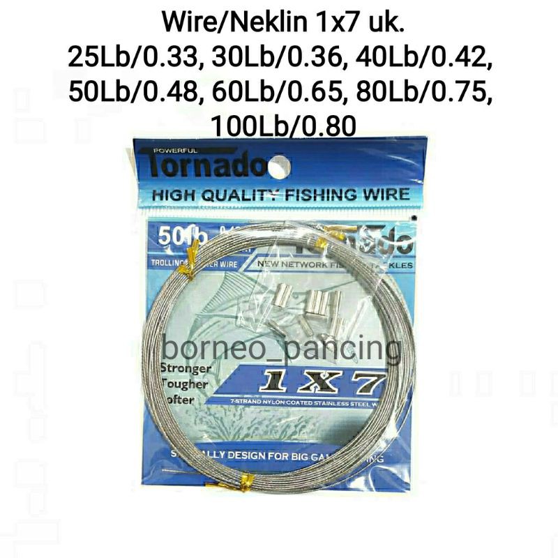 Wire Leader/Neklin Pancing TORNADO POWERFUL 1x7