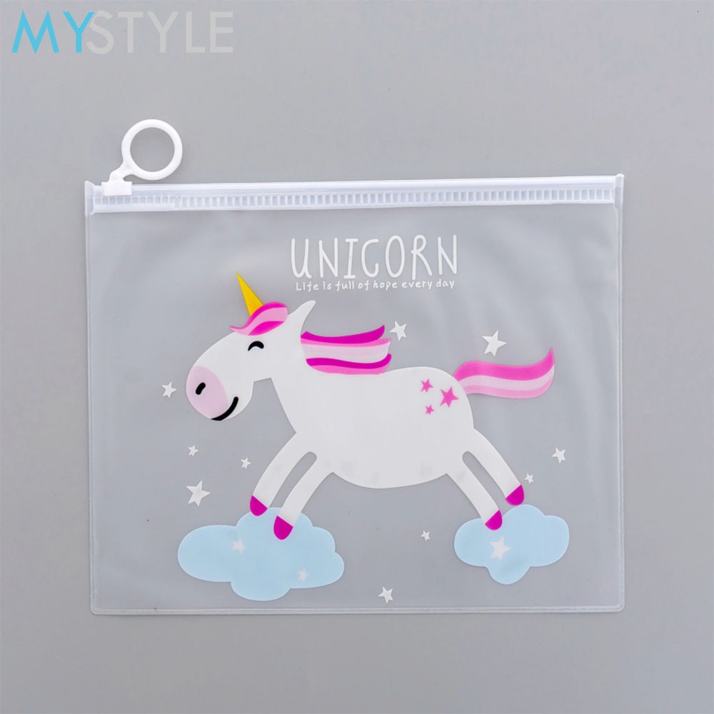 KOTAK PENSIL UNICORN TRANSPARAN PENCIL CASE TEMPAT PENSIL ANAK MURAH