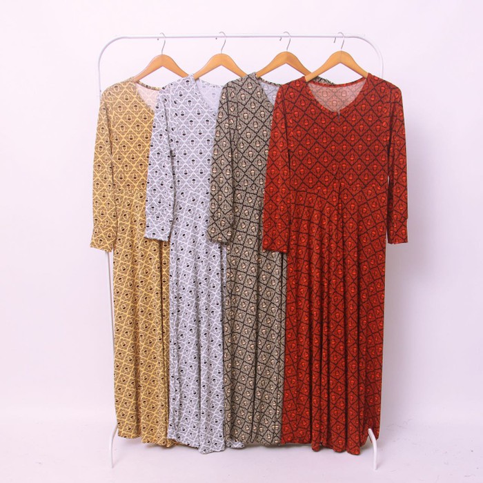 PROMO GAMIS MURAH Baju Gamis Wanita Gamis Kaos Import Size L 9387    new