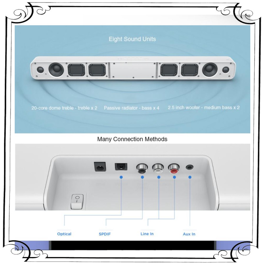 Unik Xiaomi Mi Soundbar Speaker Bluetooth Home Theater 33 Inch - MDZ-27-DA - White Murah
