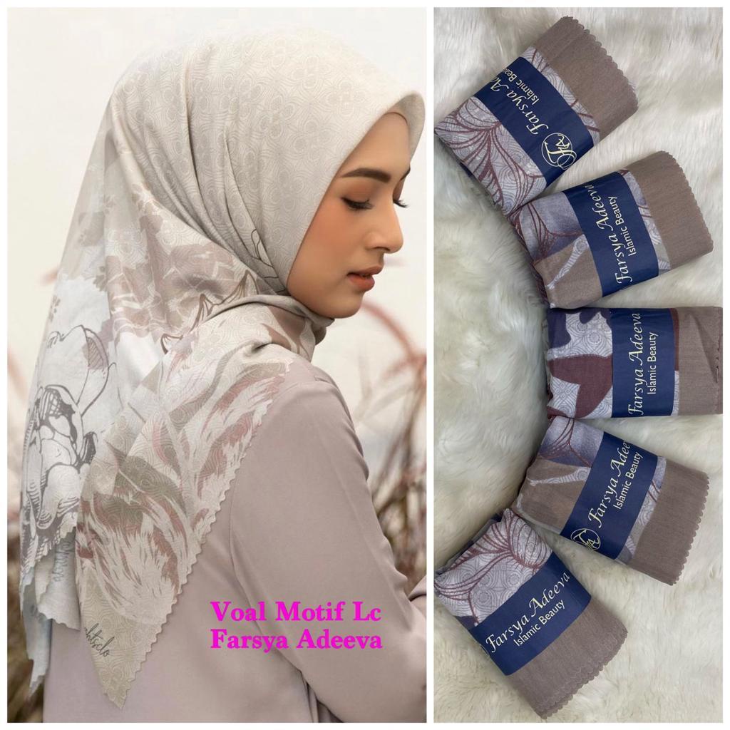 Kerudung segiempat motif terbaru segiempat motif deenay kw bahan voal grosir segiempat motif termurah Safa Hijab-ASTER COKSU