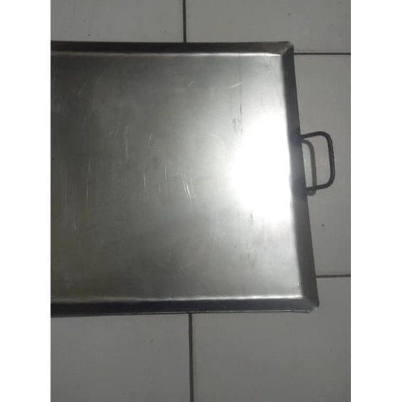 ♀ Wajan Datar Anti Lengket Baja Putih Roti Bakar 35X35 Murah ✾