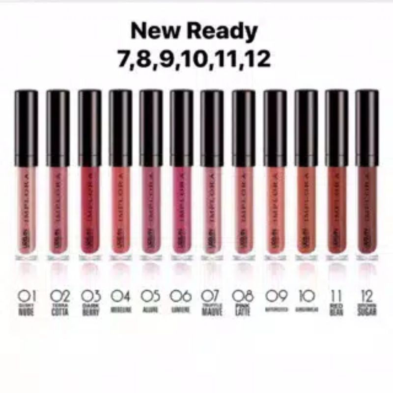 READY 12 WARNA ORIGINAL IMPLORA URBAN LIP CREAM MATTE KRIM BPOM RESMI BARU LIPCREAM LIPKRIM