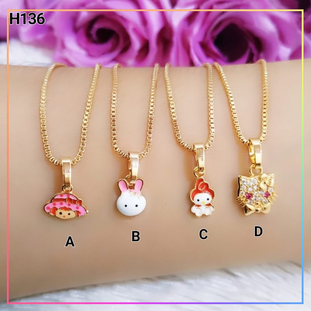 Kalung xuping kalung anak hello kitty lapis emas gold H136