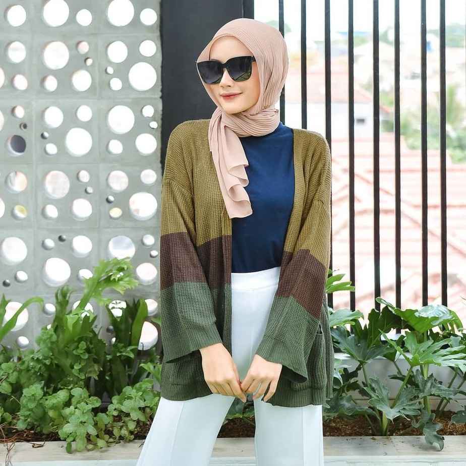 Cardigan Cameroon Outer Rajut Oversize