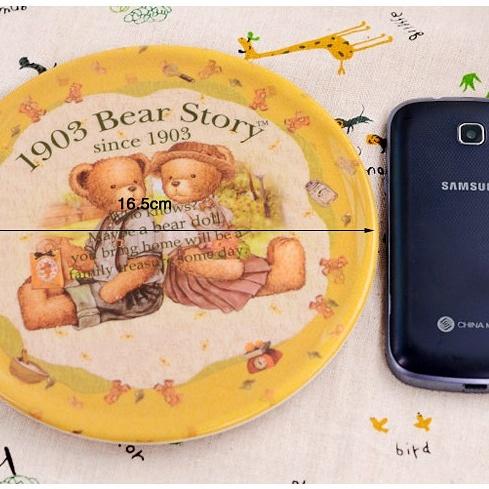 Piring Kecil Lepek Melamin Piring Kue Alas Panci Teddy Bear