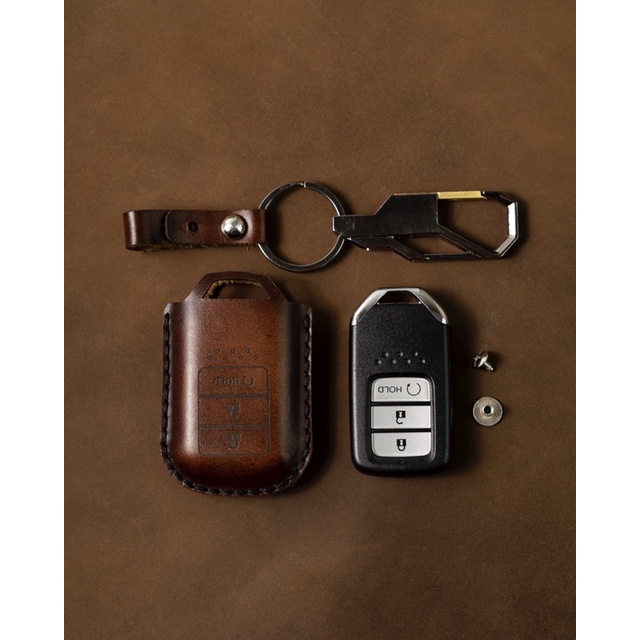 Jayuwan KTC Cover Keyless Bahan Kulit Asli Bisa Untuk Semua Tipe Remot Mobil Type C