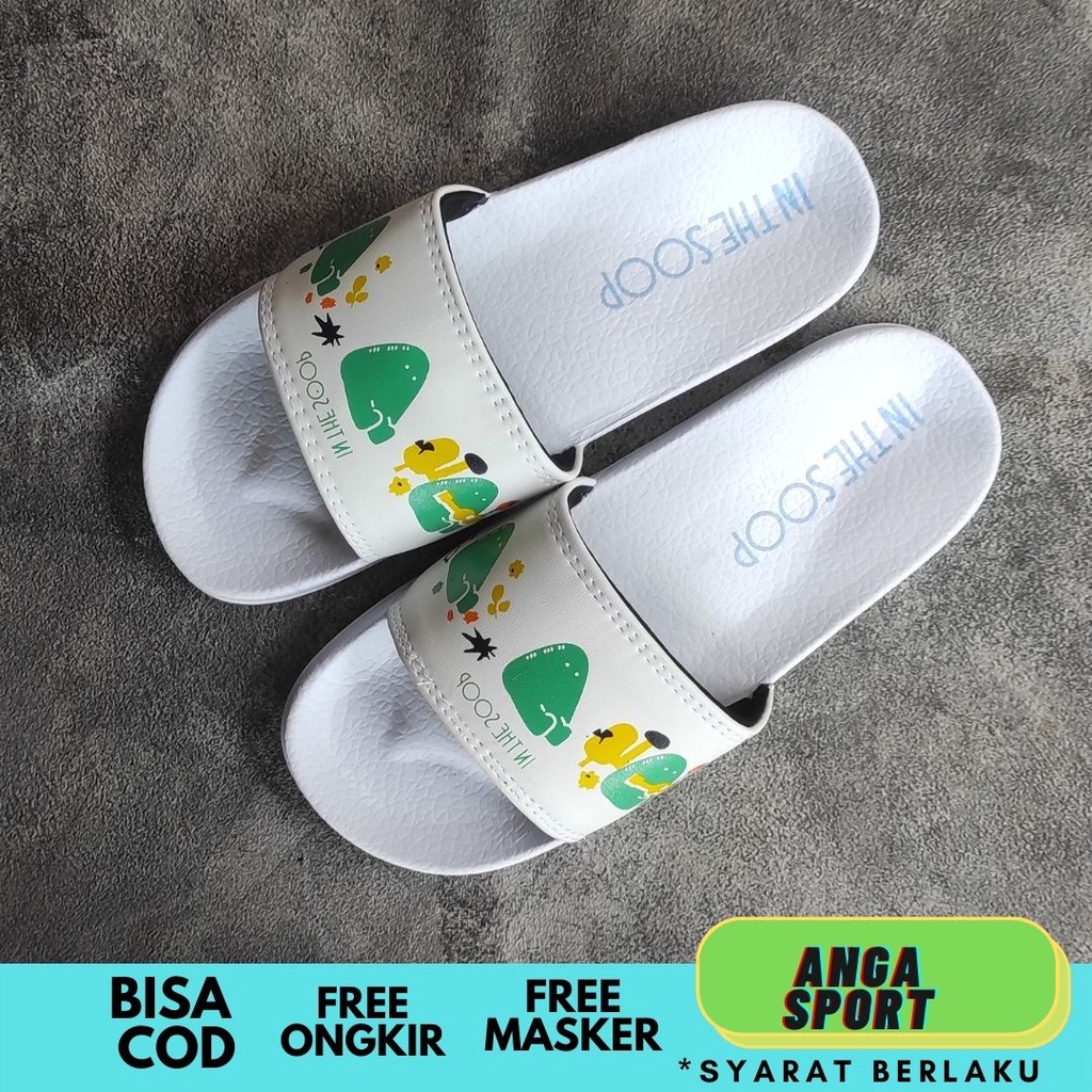 SANDAL SLIDE WANITA IN THE SOOP BTS KOREA TERMURAH / SENDAL SANTAI CEWEK / SANDAL SELOP DISTRO REMAJA