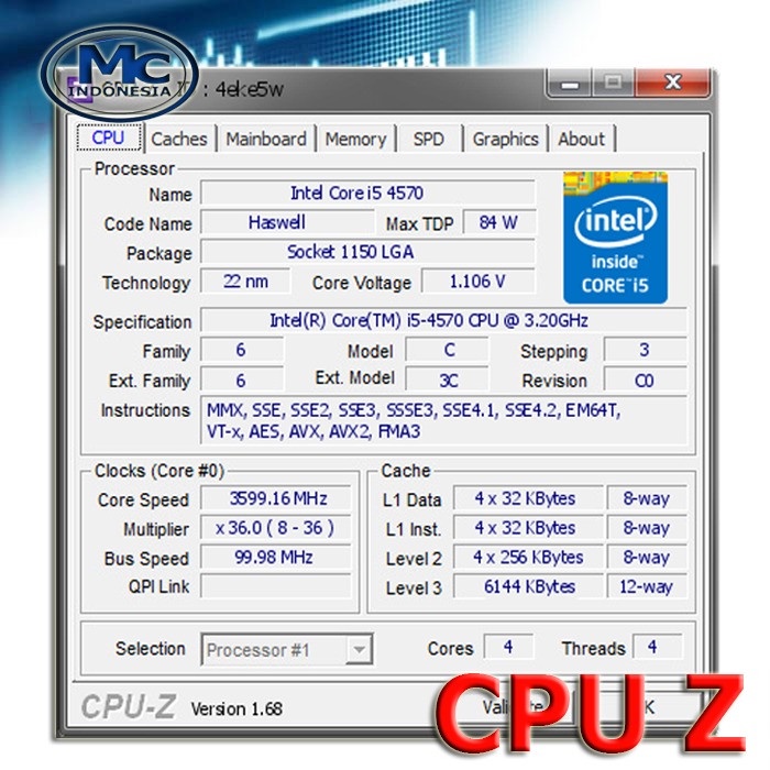 PAKETAN MOBO H81 ASUS  Processor Intel Core I5 4570