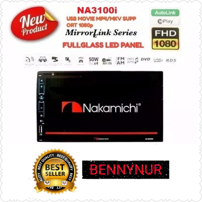 tape mobil headunit nakamichi na 3100i mirrorlink