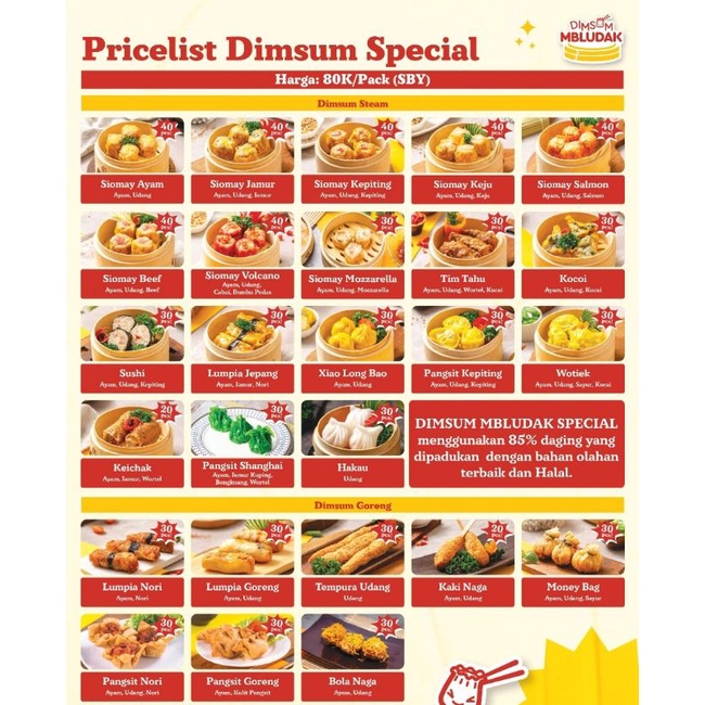 

dimsummbludak - spesial - frozen -halal - camilan - makanan beku -agenfrozen