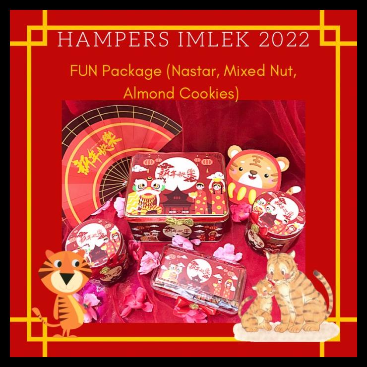 

TERBARUU!! Hampers Imlek FUN Package Nastar, Almond Cookies, Mixed Nut TERLARIS