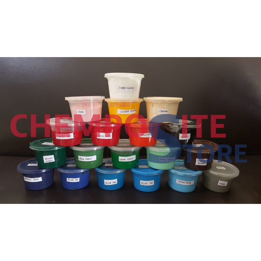 pewarna resin fiberglass - pigment pewarna resin bening - cat RESIN fiberglass 100 gr