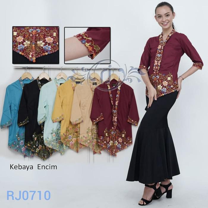 Dores Kebaya Encim Tangan Panjang 3/4 - Merah, L