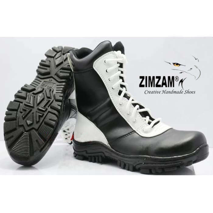 Promo Sepatu Zimzam Pdl polisi Provos Kulit Dof TNI Polri Terlaris Murah