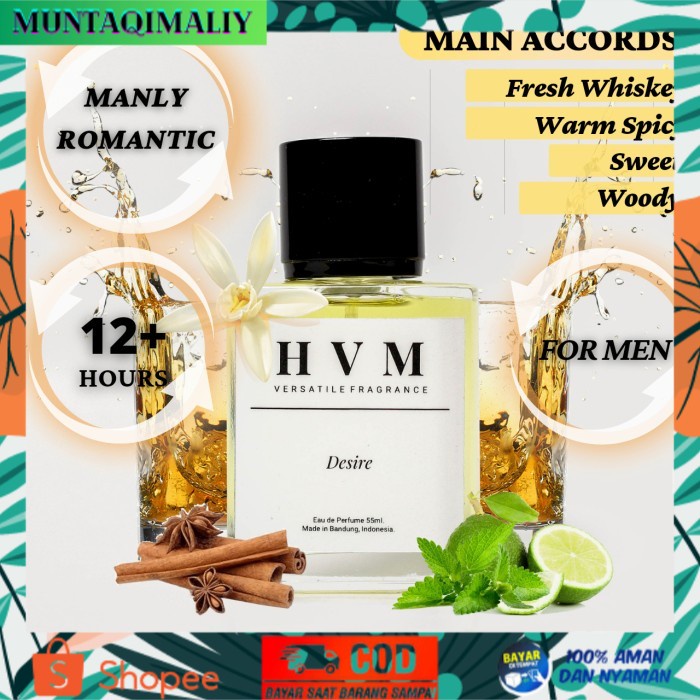 [TERBARU] Parfum Pria HVM Nature Series Pour Homme Parfum Cowok Parfum Laki-laki - Desire 55ML