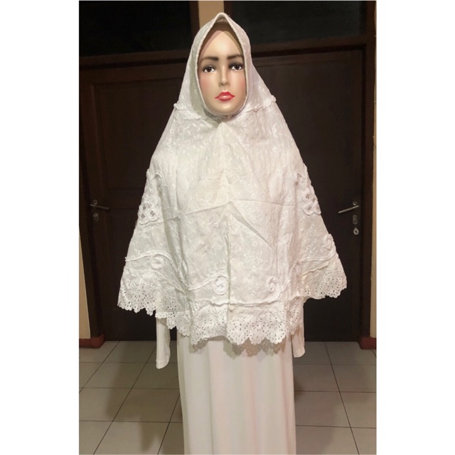 Jilbab ihram putih / jilbab instan putih / kerudung umroh / jilbab umroh putihh