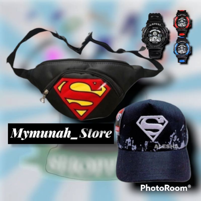 WAISTBAG ANAK,TAS SLEMPANG 2IN1 TOPI BORDIR