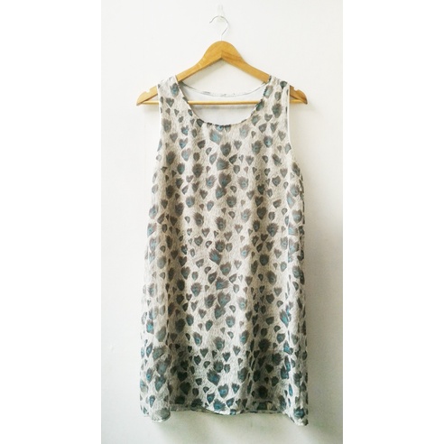 Dress Motif Abstrak Bahan Chiffon