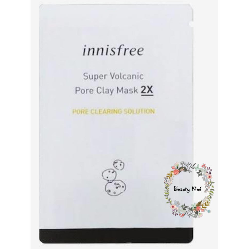 Innisfree Super Volcanic Pore Clay Mask 2x Sachet 3ml Kemasan Baru Shopee Indonesia