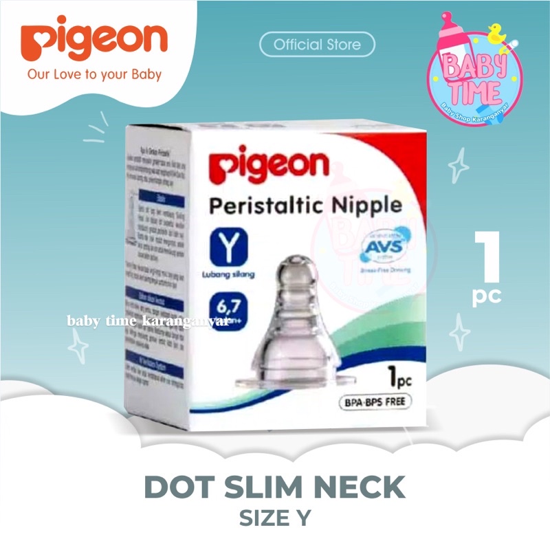 NIPPLE PIGEON SLIM NECK / Empeng pigeon / empeng ulir / BLISTER ISI 2 dan 3-Y isi 1