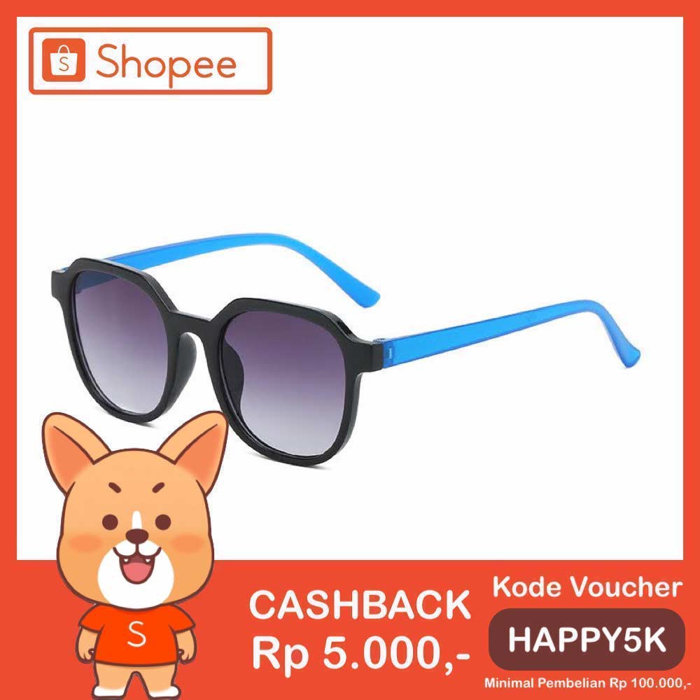 Kacamata Anak [ Black-X ] Anti Radiasi Blue Ray UV 400 - Laki-laki &amp; Perempuan Korea - HM621