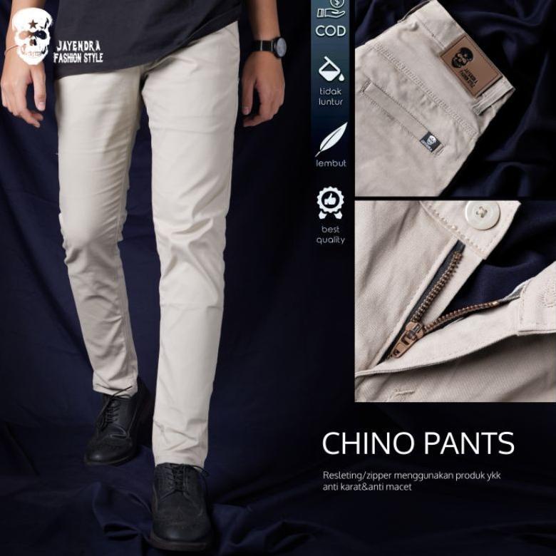 [DISCOUNT WZD54] Celana Cardinal Pria Panjang Chino Slimfit Katun Casual Murah Chinos Cowok Warna Cr