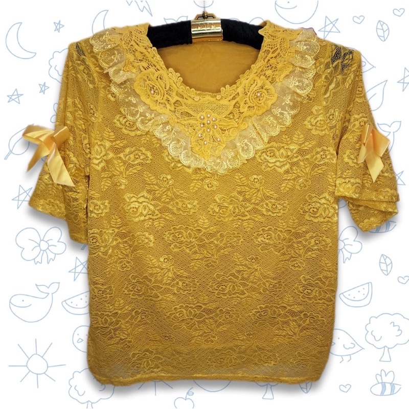 atasan brokat bangkok thailand kuning