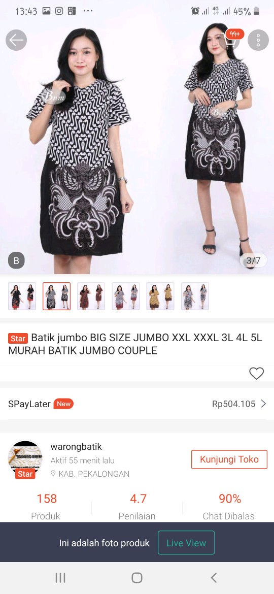 Batik Jumbo Big Size Jumbo Xxl Xxxl 3l 4l 5l Murah Batik Jumbo Couple