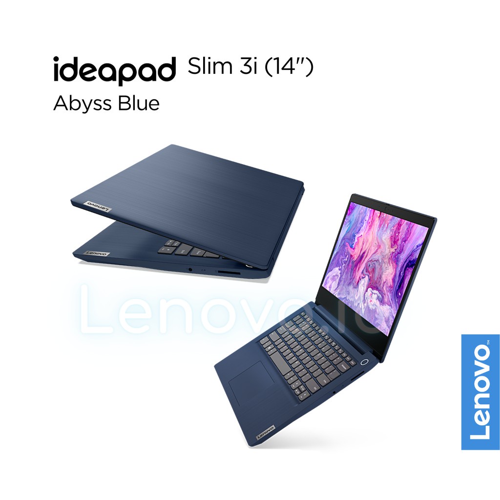 Lenovo ideapad Slim 3i-14IGL05 Celeron N4020/4GB/256GB/Win10+OHS - Blue FHD RESMI LENOVO