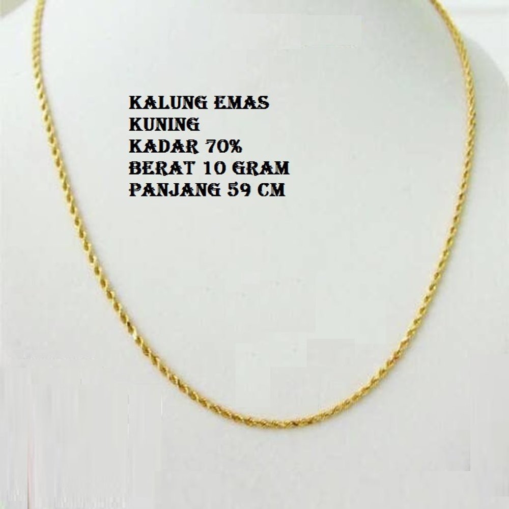 Model Kalung  Emas  Kuning 10  Gram  Gambar Aksesoris