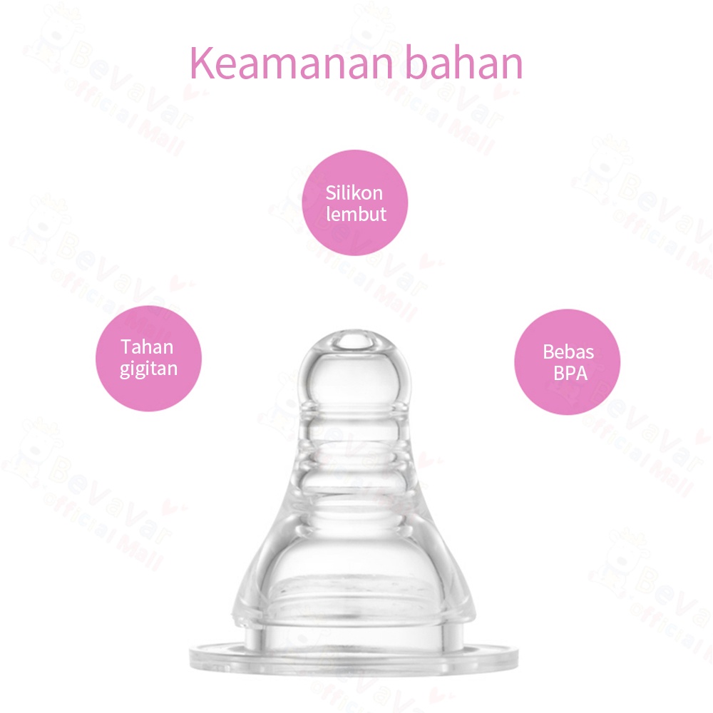 BEVAVAR Dot Bayi Slim Neck Nipple Bpa Free