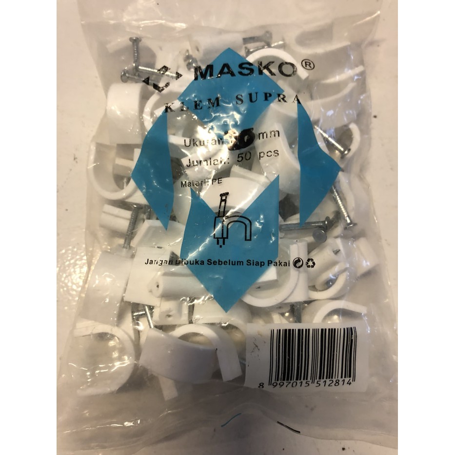 Klem kabel clip kabel cable no 20 mm no.20 masko beton