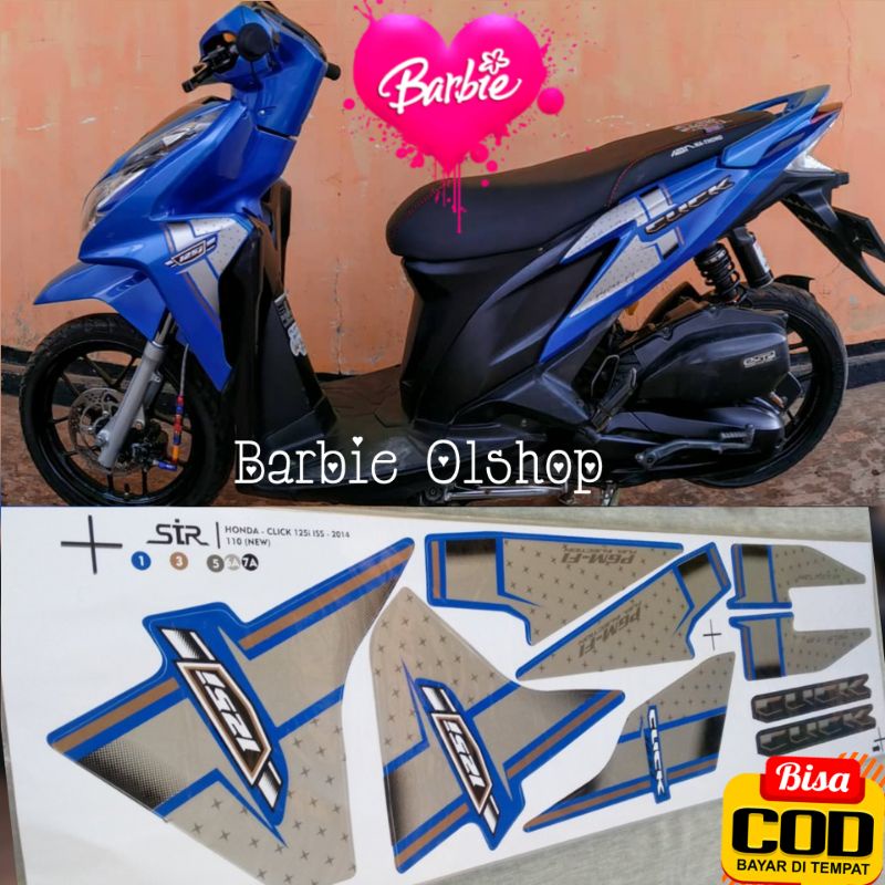 (BISA COD) Striping Stiker Lis Thailand Variasi Motor Honda Vario 125 Old / Lama Click Elegan