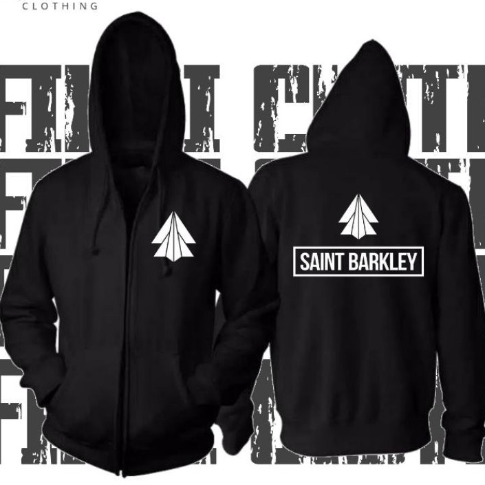 jaket sweater Hoodie Zipper SAINT BARKLEY logo - Divine clothing