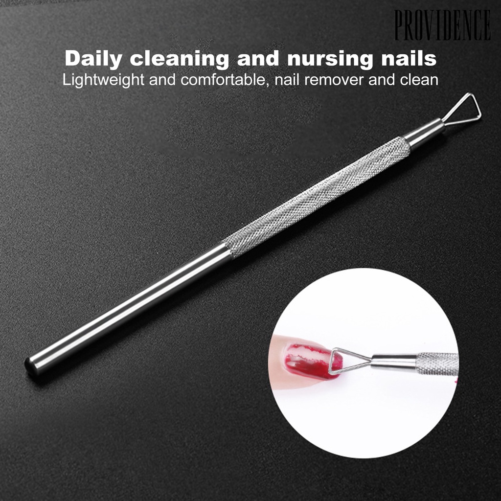 Providence Nail Pusher Solid Anti-Slip Stainless Steel Gel Polish Removal Cleaner Tools for Manicure