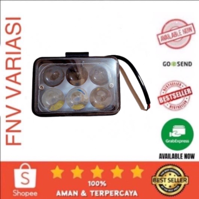 Foglamp / Lampu Sorot Kotak 6 LED Timbul SIFCO