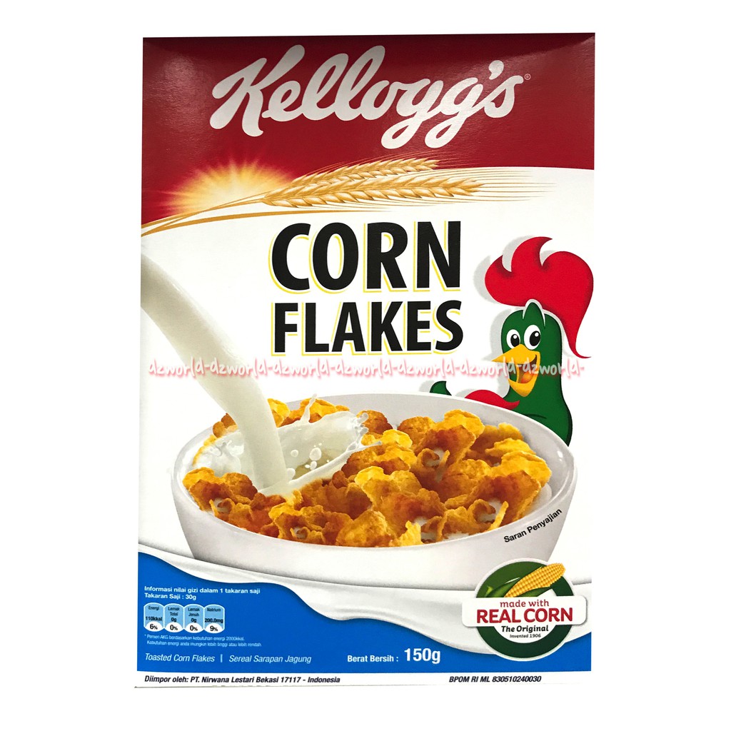 Kellogg's Corn Flakes 150gr Honey Crunch Sereal Yang Terbuat Dari Jagung Cocok Buat Sarapan Kelloggs Corn Cereal Kelog's Kellog