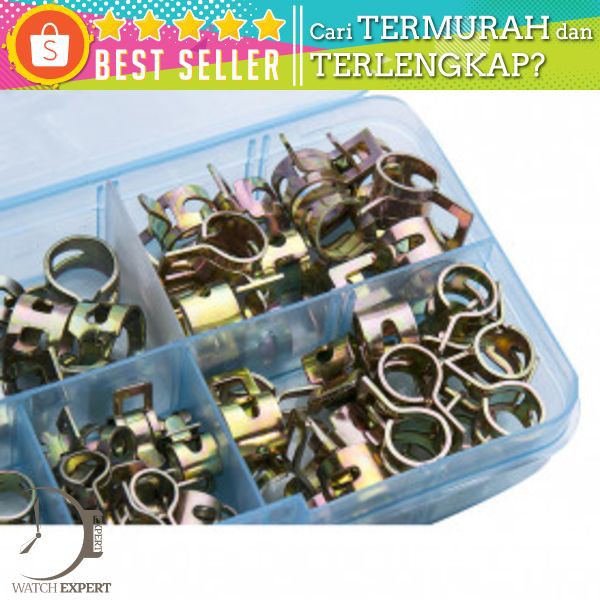 Penjepit Selang Ledeng Pipe Tube Clamp Metal Fastener Plumbing 6-10mm 75 PCS - Alloet HW105