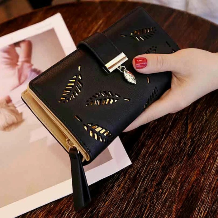 Dompet Wanita Model Panjang Finleytang Mewah dan Elegant MPF122 Hitam keren E6J8 simple murah elegan