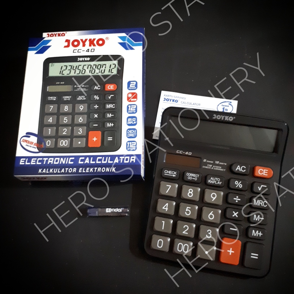 

Joyko calculator kalkulator 12 digits check correct CC-40