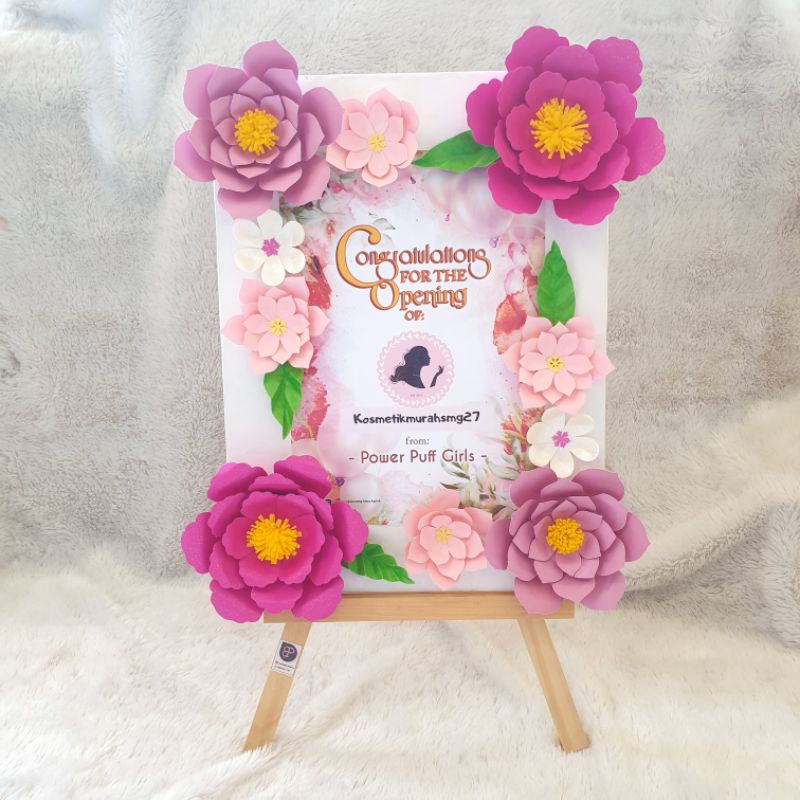 Papan Bunga Kertas Murah 40x30cm / Paper Flower Board / Indoor Flower